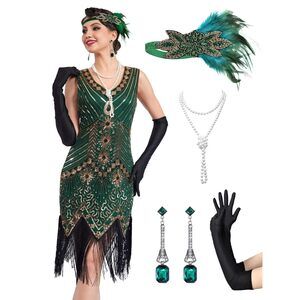 5252 Flapper Dresses 1920s, Great Gatsby Dresses Roaring 20s